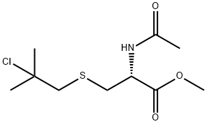 ALANINE, N-ACETYL-3-((2-CHLORO-2-METHYLPROPYL)THIO)-, METHYL ESTER, L- Structure