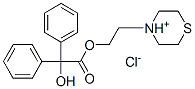 2-(1-thia-4-azoniacyclohex-4-yl)ethyl 2-hydroxy-2,2-diphenyl-acetate c hloride 结构式