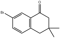 7-溴-3,3-二甲基-3,4-二氢萘-1(2H)-酮, 102568-21-8, 结构式