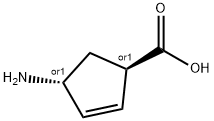 (-)-(1S,4R)-4-AMINOCYCLOPENT-2-ENECARBOXYLIC ACID, 102579-71-5, 结构式