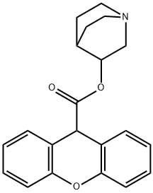 3-quinuclidinyl xanthene-9-carboxylate 结构式