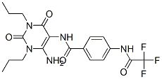 Benzamide,  N-(6-amino-1,2,3,4-tetrahydro-2,4-dioxo-1,3-dipropyl-5-pyrimidinyl)-4-[(trifluoroacetyl)amino]-  (9CI) 结构式