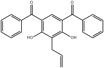 2-烯丙基-4,6-二苯甲酰间苯二酚, 102593-74-8, 结构式