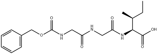 N-[(苯基甲氧基)羰基]甘氨酰甘氨酰-L-异亮氨酸 结构式