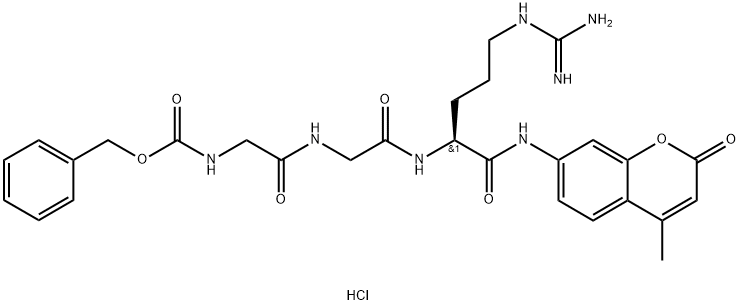 Z-GLY-GLY-ARG-7-AMINO-4-METHYLCOUMARIN Struktur
