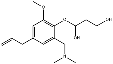 1,3-Propanediol, 3-(4-allyl-2-((dimethylamino)methyl)-6-methoxyphenoxy )- 结构式