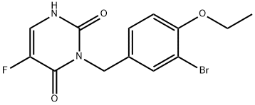 Uracil, 3-(3-bromo-4-ethoxybenzyl)-5-fluoro- Structure