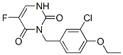 3-[(3-chloro-4-ethoxy-phenyl)methyl]-5-fluoro-1H-pyrimidine-2,4-dione 结构式