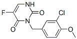 3-[(3-chloro-4-methoxy-phenyl)methyl]-5-fluoro-1H-pyrimidine-2,4-dione 结构式