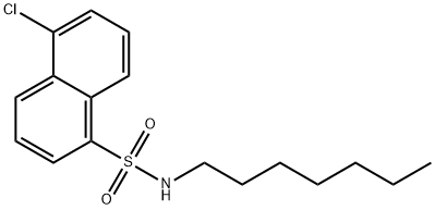 N-(N-ヘプチル)-5-クロロ-1-ナフタレンスルホンアミド 化学構造式