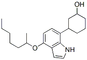 4-(2-Heptyloxy)-7-(3-hydroxycyclohexyl)indole 结构式