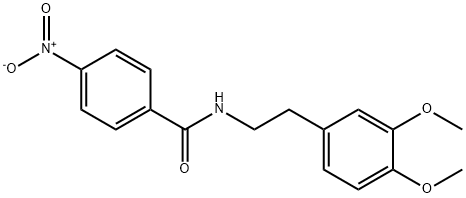 N-(3,4-二甲氧基苯乙基)-4-硝基苯甲酰胺, 10268-50-5, 结构式