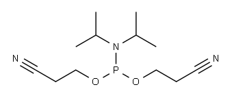 BIS(2-CYANOETHYL)-N,N-DIISOPROPYL PHOSPHORAMIDITE Structure