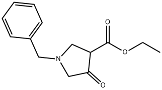 1-苄基-4-酮基-3-吡咯烷甲酸乙酯, 1027-35-6, 结构式