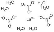 三硝酸ランタン·6水和物 化学構造式