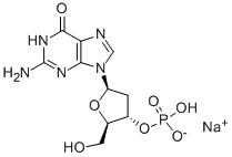 2'-脱氧鸟苷-3'-单磷酸二钠 结构式