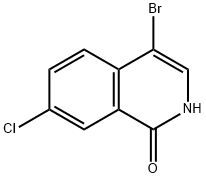 4-溴-7-氯异喹啉-1(2H)-酮 结构式