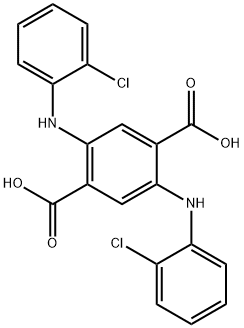 2,5-二(2-氯苯胺基)对苯二甲酸 结构式