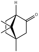 (1S,4S)-4,7,7-トリメチルビシクロ[2.2.1]ヘプタン-2-オン 化学構造式