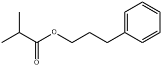 イソ酪酸 3-フェニルプロピル 化学構造式