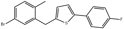 2-(2-甲基-5-溴苄基)-5-(4-氟苯)噻吩 结构式