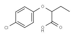 2-(4-氯苯氧基)丁酸 结构式