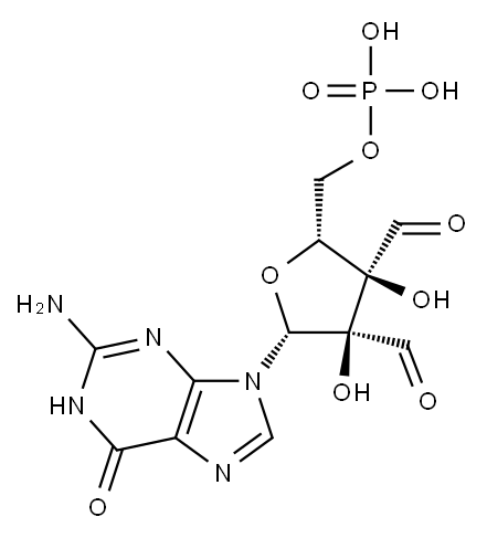 guanosine 2',3'-dialdehyde 5'-phosphate 结构式