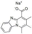 1,2,3-トリメチルピリド[1,2-a]ベンゾイミダゾール-4-カルボン酸ナトリウム 化学構造式