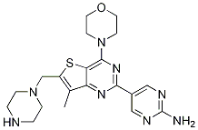 5-(7-Methyl-4-Morpholino-6-(piperazin-1-ylMethyl)thieno[3,2-d]pyriMidin-2-yl)pyriMidin-2-aMine Structure