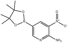 2-氨基-3-硝基吡啶-5-硼酸频那醇酯 结构式