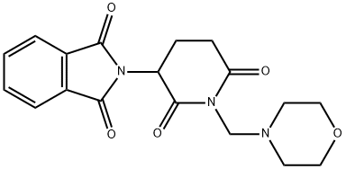 N-[1-(Morpholinomethyl)-2,6-dioxo-3-piperidyl]phthalimide 结构式
