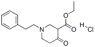 ethyl 4-oxo-1-phenethylpiperidine-3-carboxylate hydrochloride Structure
