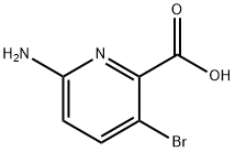 6-氨基-3-溴-2-吡啶羧酸 结构式