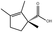 (R)-1,2,3-Trimethyl-2-cyclopentene-1-carboxylic acid Struktur