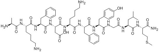 ALA-LYS-PHE-ASP-LYS-PHE-TYR-GLY-LEU-MET-NH2, 103425-21-4, 结构式