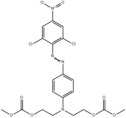 dimethyl [[p-[(2,6-dichloro-4-nitrophenyl)azo]phenyl]imino]bis(ethylenecarbonate)  Structure