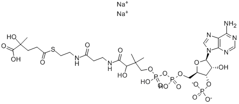 三羟基三甲基戊二酸单酰辅酶A(HMG-COA), 103476-21-7, 结构式