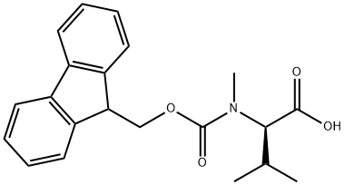 Fmoc-N-甲基-D-缬氨酸 结构式