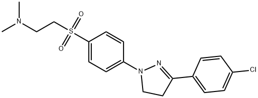 2-[[4-[3-(4-氯苯基)-4,5-二氢-1H-吡唑-1-基]苯基]磺酰基]-N,N-二甲基乙胺 结构式