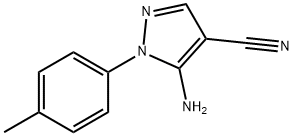 5-氨基-1-甲苯-1H-吡唑-4-甲腈 结构式