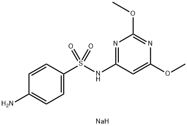 スルファジメトキシンナトリウム 化学構造式