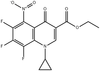 1-CYCLOPROPYL-5-NITRO-6,7,8-TRIFLUORO-1,4-DIHYDRO-4-OXO-3- QUINOLINECARBOXYLIC ACID ETHYL ESTER, 103772-12-9, 结构式