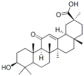 (3beta,20alpha)-3-hydroxy-11-oxoolean-12-en-29-oic acid Struktur