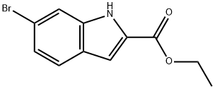 6-ブロモ-1H-インドール-2-カルボン酸エチルエステル 化学構造式