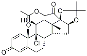 (11β,16α)-21-(Acetyloxy)-9-chloro-11-hydroxy-16,17-[(1-Methylethylidene)bis(oxy)]-pregna-1,4-diene-3,20-dione Struktur