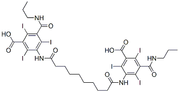 5,5'-(Sebacoyldiimino)bis[2,4,6-triiodo-3-(propylcarbamoyl)benzoic acid] Struktur