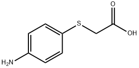 [(4-アミノフェニル)チオ]酢酸 化学構造式