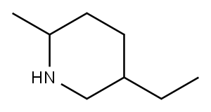 5-乙基-2-甲基哌啶 结构式