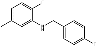 2-氟-N-(4-氟苄基)-5-甲基苯胺, 1040050-77-8, 结构式