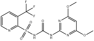 1-[3-(トリフルオロメチル)-2-ピリジニルスルホニル]-3-(4,6-ジメトキシ-2-ピリミジニル)尿素 化学構造式